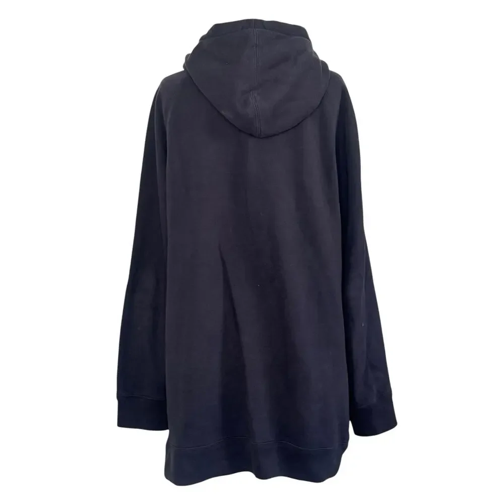 HELMUT LANG Relaxed Full Zip Hoodie Sweatshirt Black Oversized Cozy Men’s Size L - Picture 8 of 10
